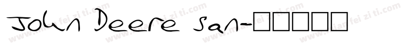 John Deere san字体转换
